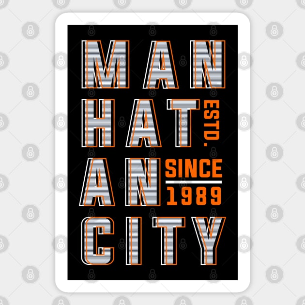 Manhattan city Magnet by Mako Design 